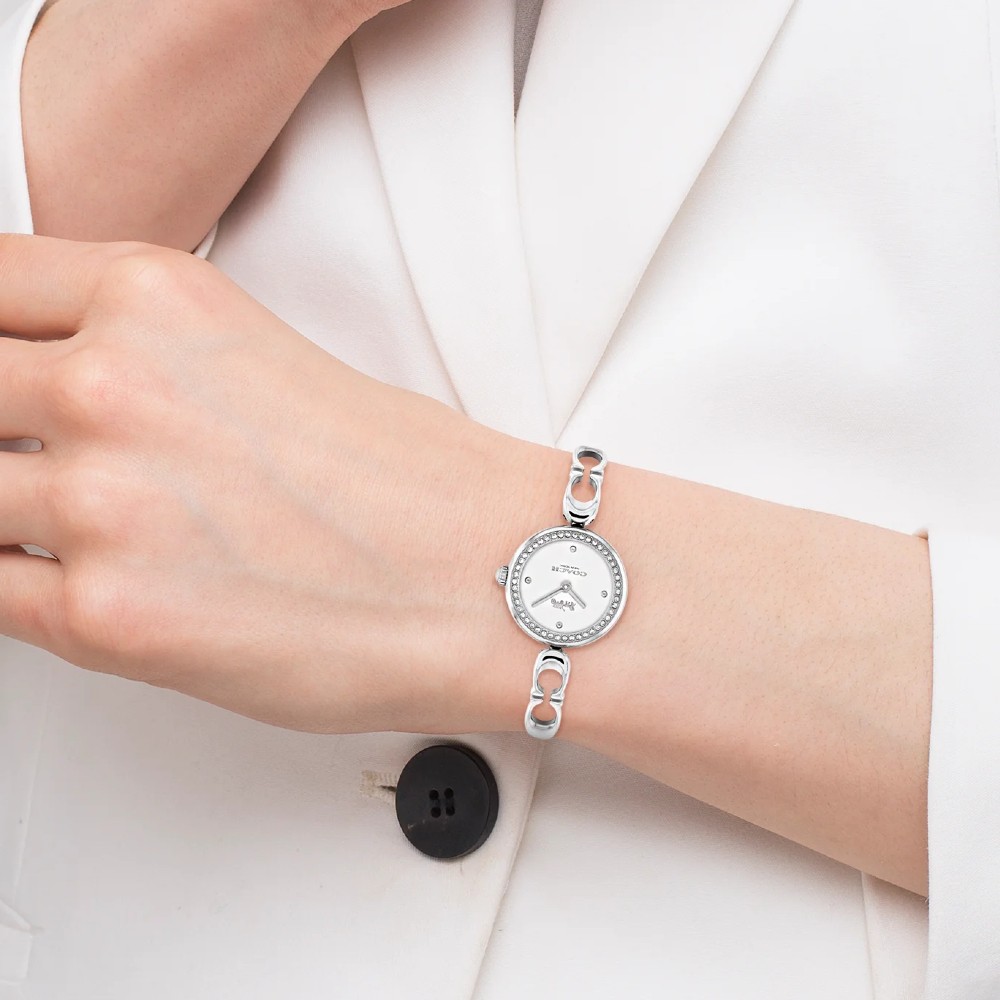 COACH Gracy รุ่น CO14504128 นาฬิกาข้อมือผู้หญิง สายสแตนเลส สีเงิน หน้าปัด 23 มม.