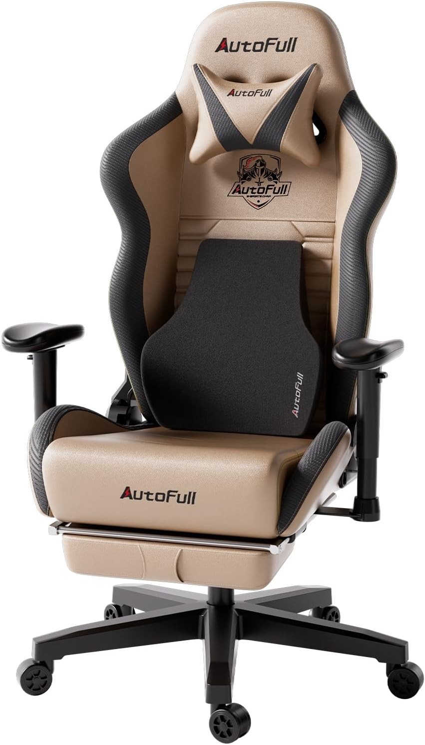 Gaming Chair, Racing Style Gaming Chair with Ergonomic Lumbar Brown