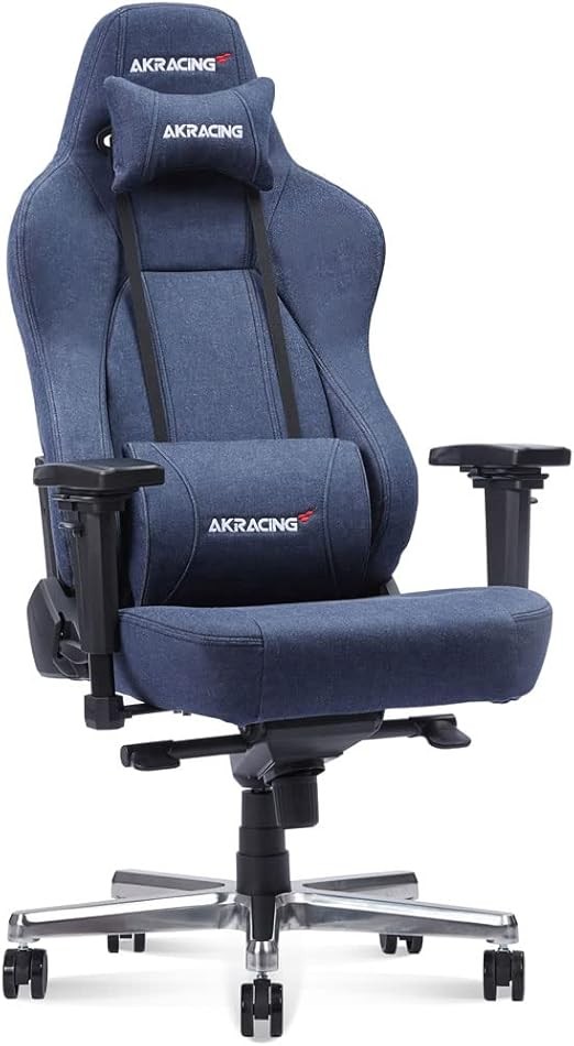 AKRACING Master Premium Gaming Chair Okayama Denim Blue 5 Year Warranty